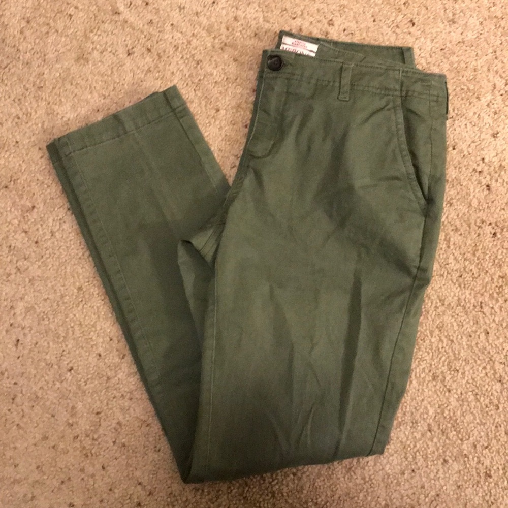 Merona modern stretch ankle pants- sage/army green